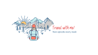 Travel with me! YouTube cover (channel art) Image Preview