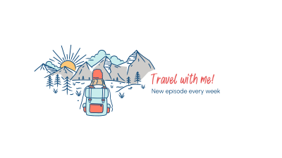 Travel with me! YouTube Banner Image Preview