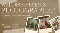 Rustic Wedding Photographer Facebook event cover Image Preview