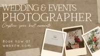 Rustic Wedding Photographer Facebook event cover Image Preview