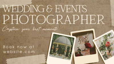 Rustic Wedding Photographer Facebook event cover Image Preview