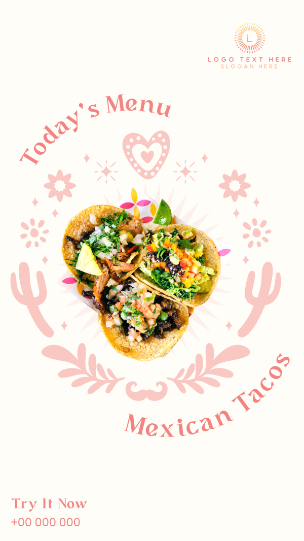 Mexican Taco Instagram Story Design Image Preview