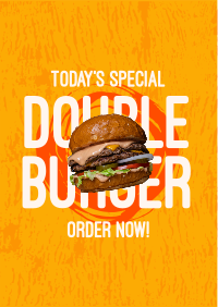 Double Burger Flyer Design