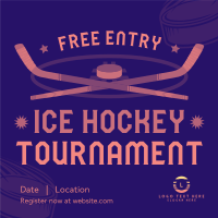 Ice Hockey Tournament Instagram Post Design