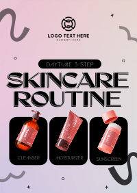 Daytime Skincare Routine Poster Design