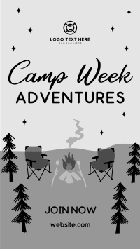 Moonlit Campground Instagram Story Design