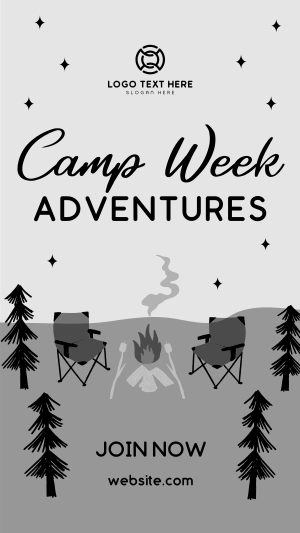 Moonlit Campground Instagram story Image Preview