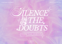 Y2K Quote Silence Doubts Postcard Image Preview