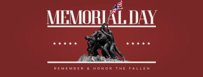 Solemn Memorial Day Facebook cover Image Preview