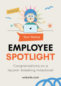 Employee Milestone Spotlight Poster Image Preview