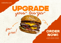 Upgrade your Burger! Postcard Design