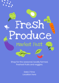 Fresh Market Fest Poster Design