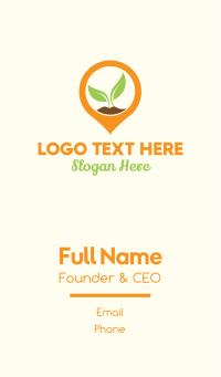 Plant Location Pin Business Card | BrandCrowd Business Card Maker