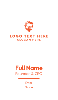 Orange Pug Business Card Design