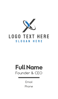 Tech Letter X Business Card Design