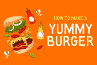 B For Burger Pinterest board cover Image Preview