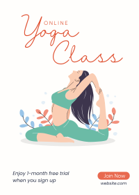 Online Yoga Class Flyer Image Preview