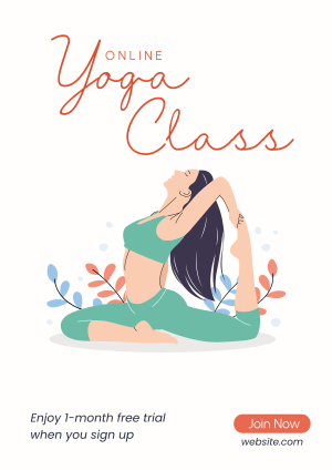 Online Yoga Class Flyer Image Preview