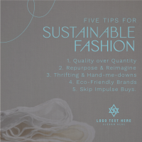 Chic Sustainable Fashion Tips Linkedin Post Design
