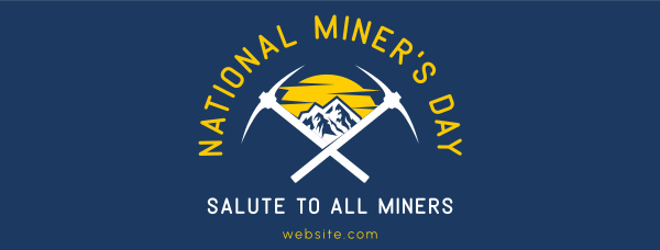 Salute to Miners Facebook Cover Design Image Preview