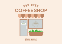 Local Cafe Storefront Postcard Image Preview