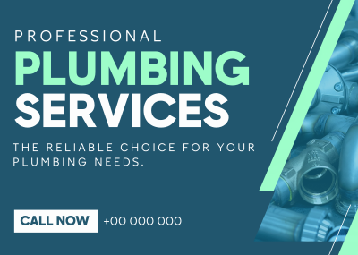 Expert Plumber Service Postcard Image Preview