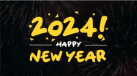 New Year Fireworks Facebook Event Cover Design