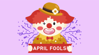 April Fools Clown Banner Zoom background Image Preview