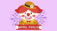 April Fools Clown Banner Zoom Background Image Preview