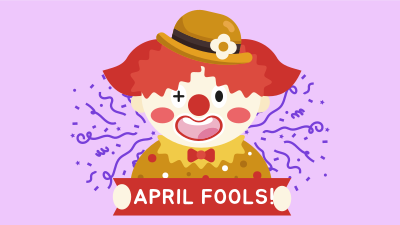 April Fools Clown Banner Zoom background Image Preview