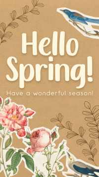 Scrapbook Hello Spring TikTok Video Image Preview