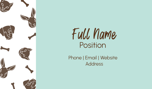 Lovely Pets Business Card Design Image Preview