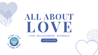 All About Love Facebook Event Cover Design