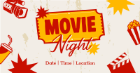 Retro Movie Night Facebook ad Image Preview