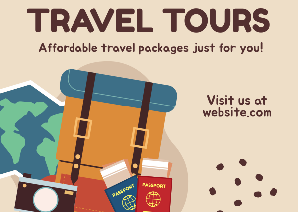 Travel Packages Postcard Design Image Preview