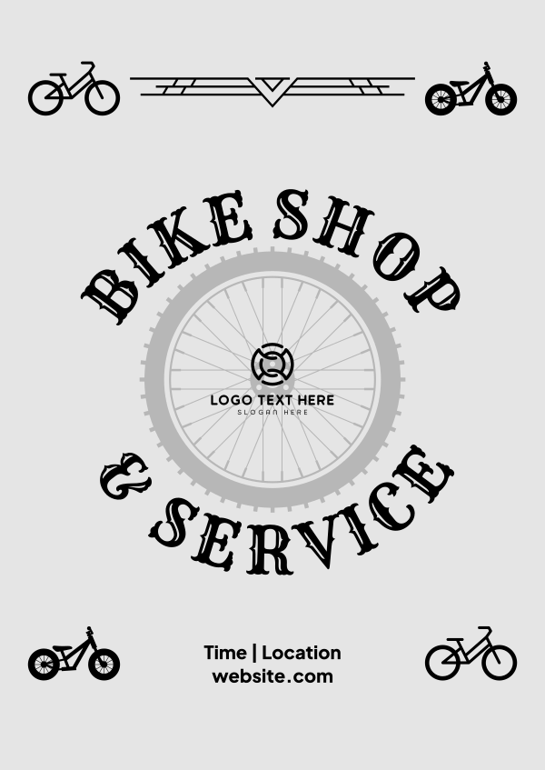 Bike Shop and Service Poster Design Image Preview