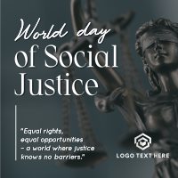 World Social Justice Day Instagram Post Design