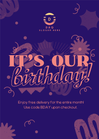 Retro Birthday Promo Poster Image Preview