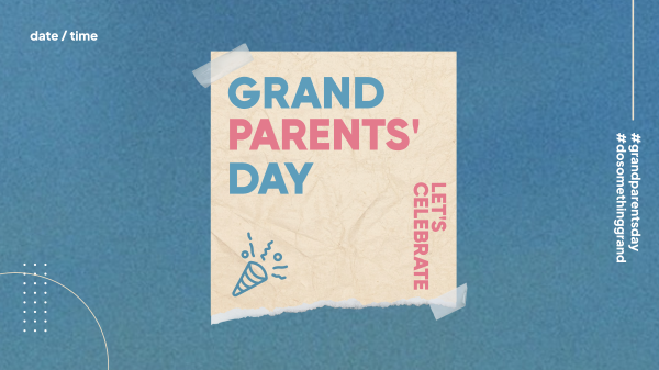 Grandparent's Day Paper Facebook Event Cover Design Image Preview