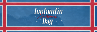 Textured Icelandic National Day Twitter Header Design