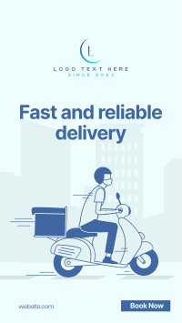 Motorcycle Delivery Instagram Story Design