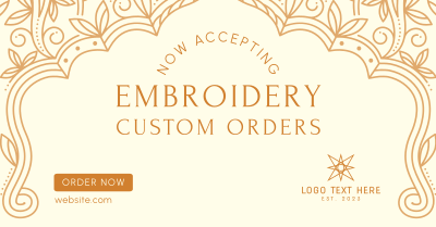 Custom Embroidery Facebook ad Image Preview