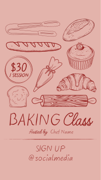 Illustrated Baking Class Instagram Reel Image Preview