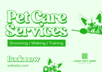 Pet Care Services Postcard Design