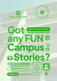 Student Campus Stories Flyer Design