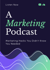 Marketing Professional Podcast Poster Design