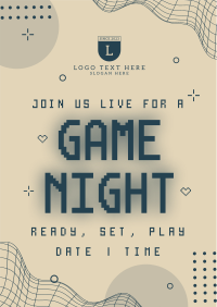 Futuristic Game Night Flyer Design