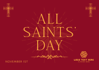 Solemn Saints' Day Postcard Preview