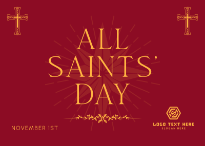 Solemn Saints' Day Postcard Image Preview