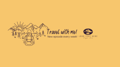 Travel with me! YouTube Banner Image Preview